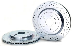 Chevrolet Caprice Brake Rotors (2) - Rear - Baer Brakes - Claw Performance, Slotted/Drilled - `11-`17